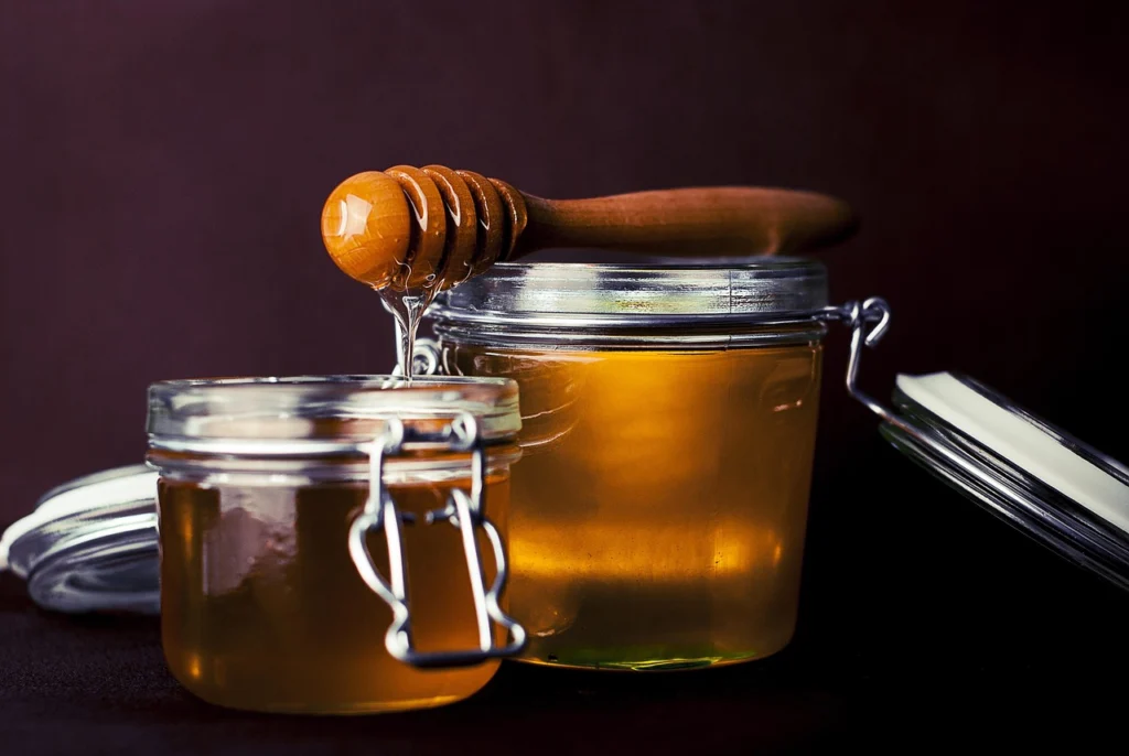 Jar of ghee with a spoon