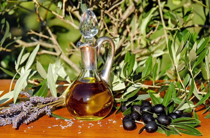 Variety of cooking oil bottles on countertop